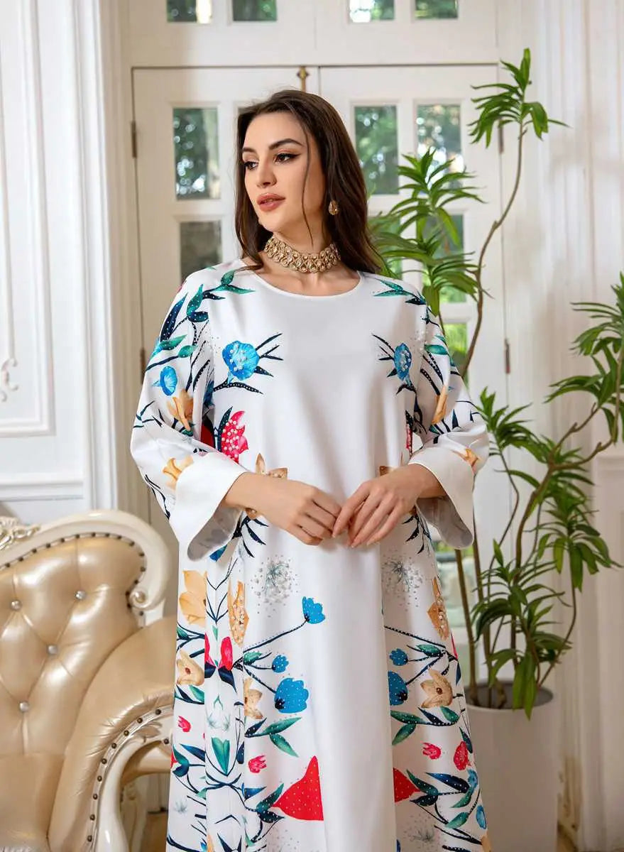 Robe Eid Robe Caftan Imprimé Arabe Caftan Abaya
