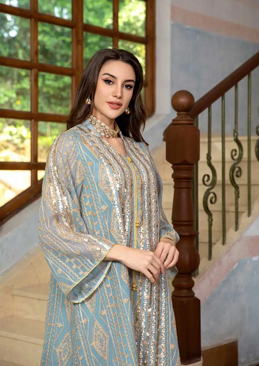 Robe de l'Aïd à paillettes brodées pour femme, caftan