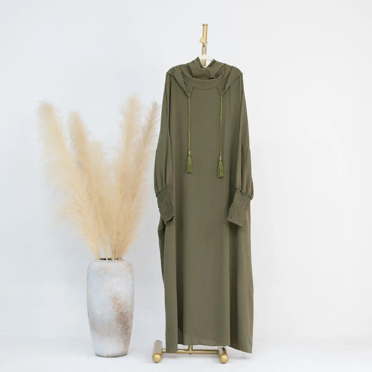 Robe de prière Abaya à capuche en coton mélangé Jilbab Vêtements Halal