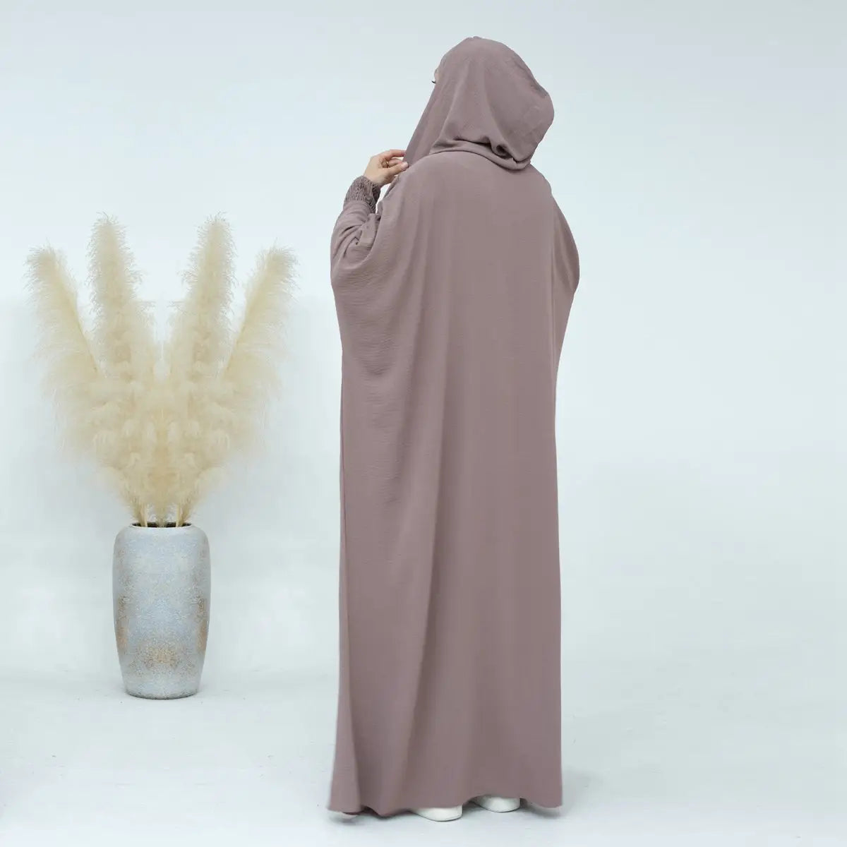Robe de prière Abaya à capuche en coton mélangé Jilbab Vêtements Halal
