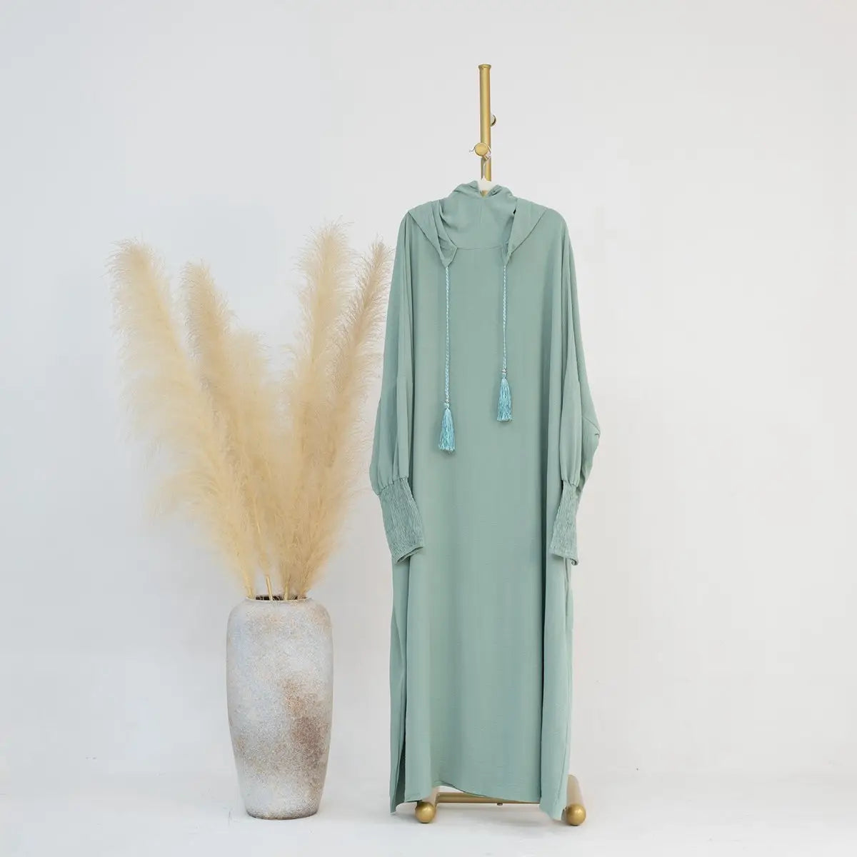 Robe de prière Abaya à capuche en coton mélangé Jilbab Vêtements Halal