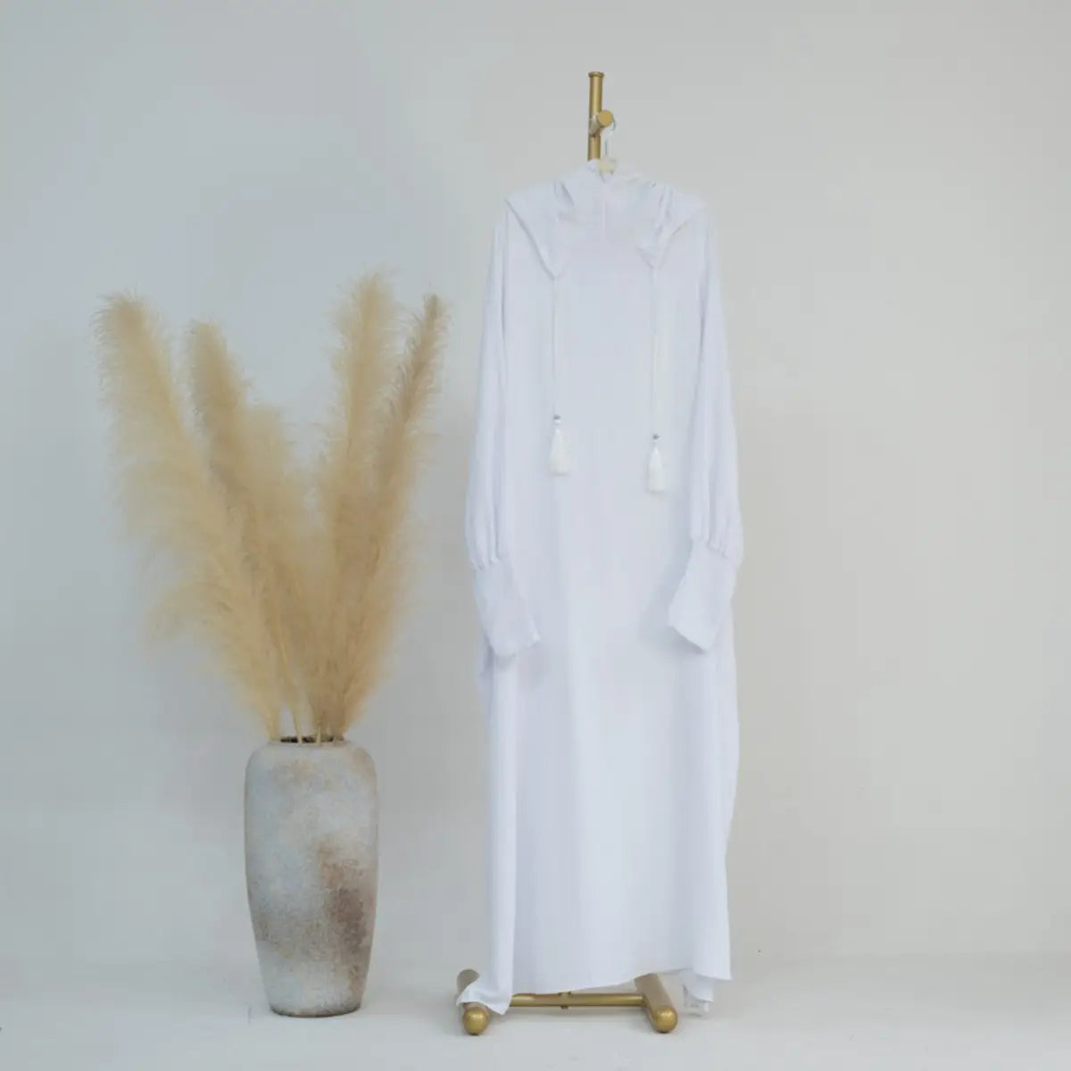 Robe de prière Abaya à capuche en coton mélangé Jilbab Vêtements Halal