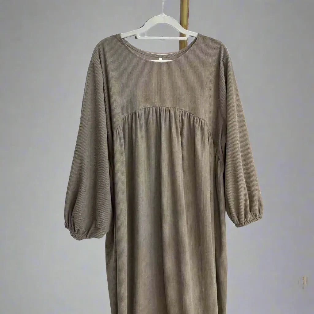 Robe Abaya en velours côtelé épais pour l'hiver et l'automne