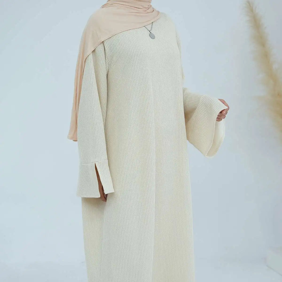 Robe Abaya épaisse en tricot pour l'hiver et l'automne