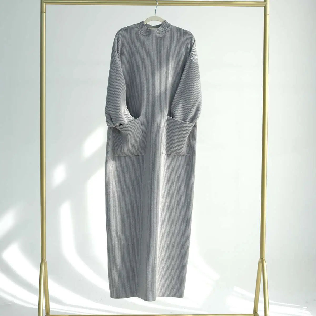 Robe Abaya épaisse en tricot pour l'hiver et l'automne #24917