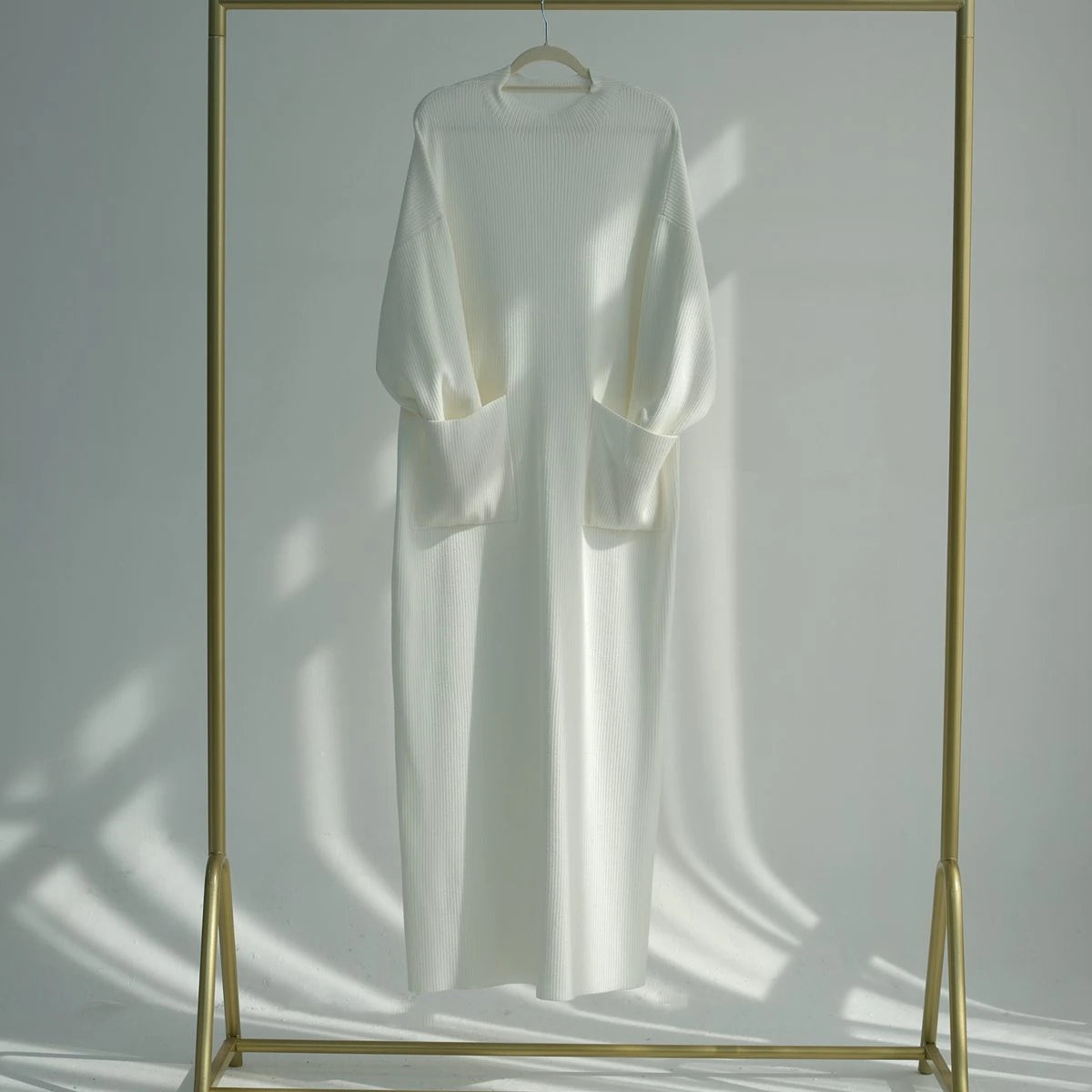 Robe Abaya épaisse en tricot pour l'hiver et l'automne #24917