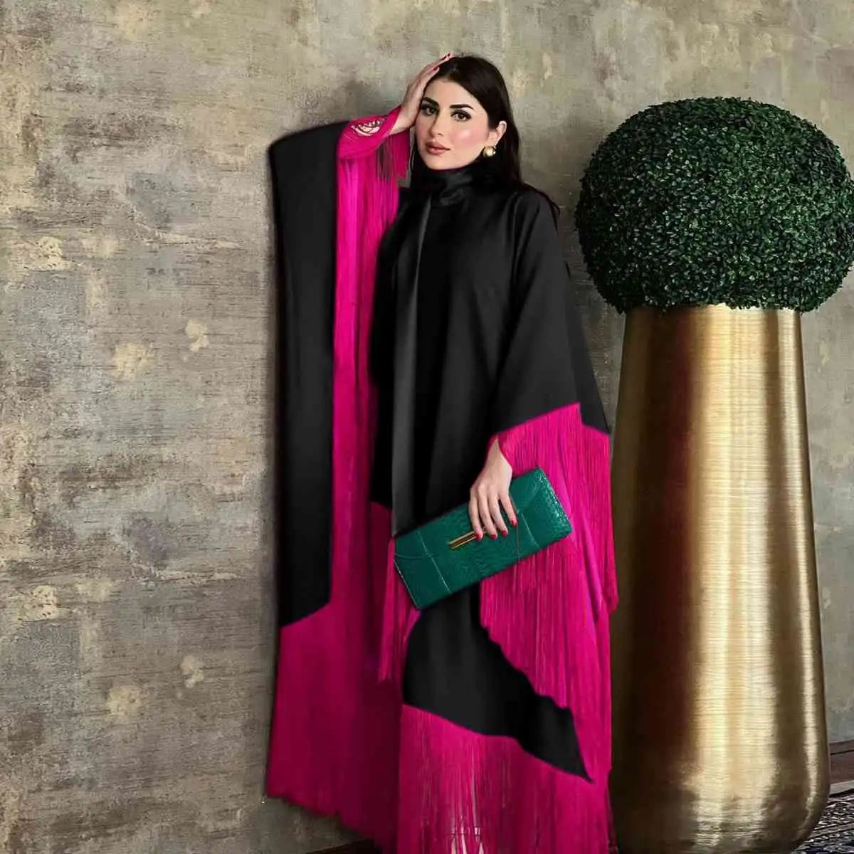 Manches chauve-souris gland Farasha manches femmes Abaya Caftan Kaftan robe