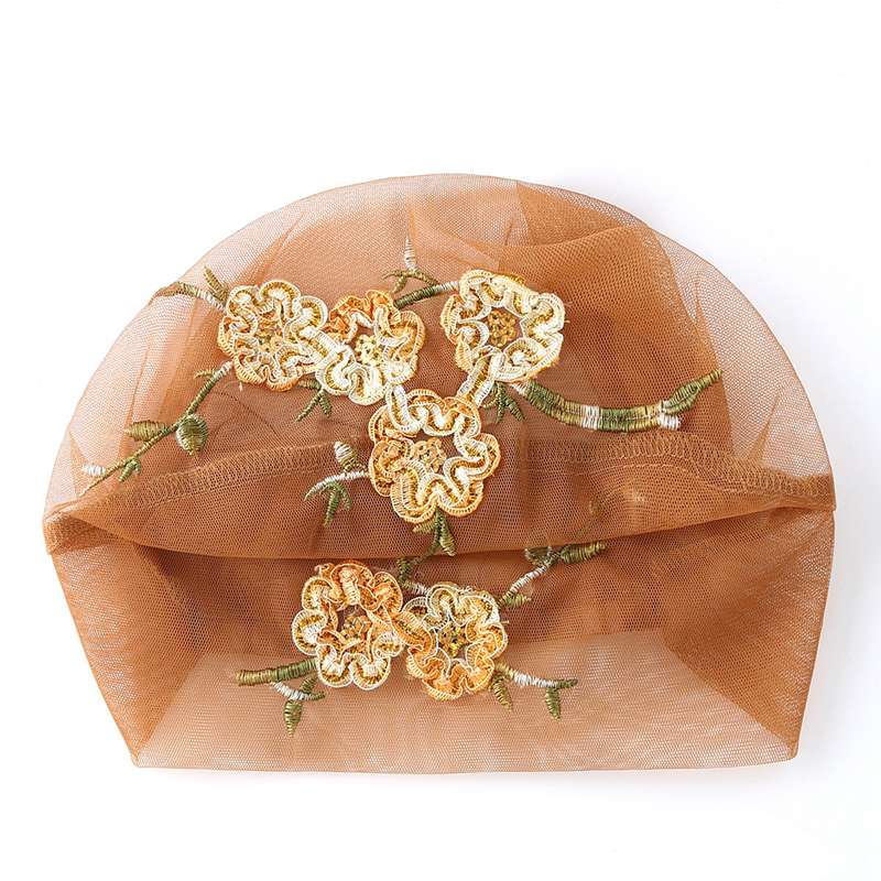 Fashion Muslim Women Arab Embroidery Hijab Caps Hat Turban