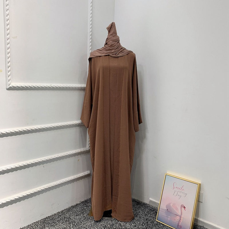 Ensemble 3 pièces pour femme arabe, robe abaya, sans abaya, robe intérieure et foulard