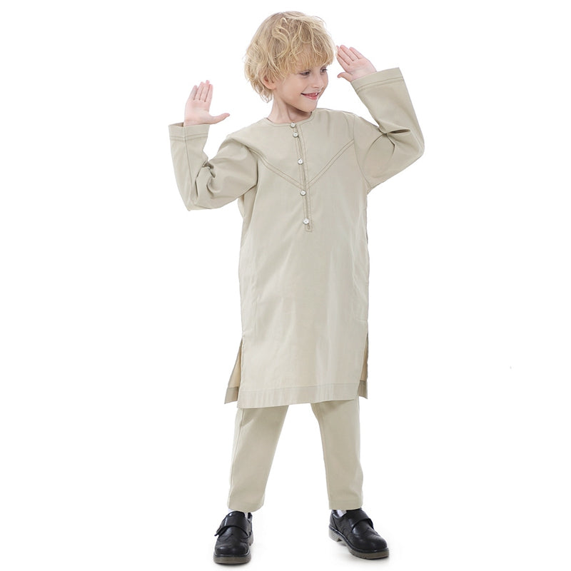 Ensemble haut et pantalon pour garçon musulman arabe