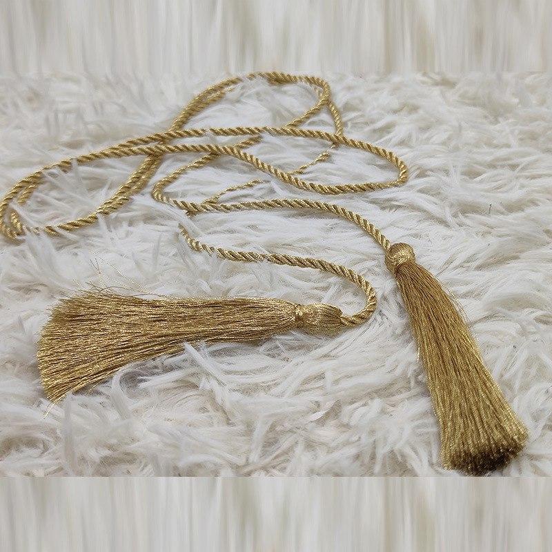 Ceinture à pompons pour vêtements musulmans, abaya et caftan