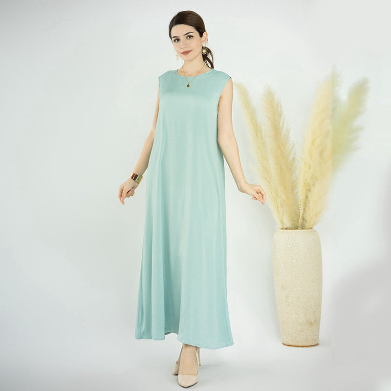 Sous-robe sans manches pour femmes musulmanes