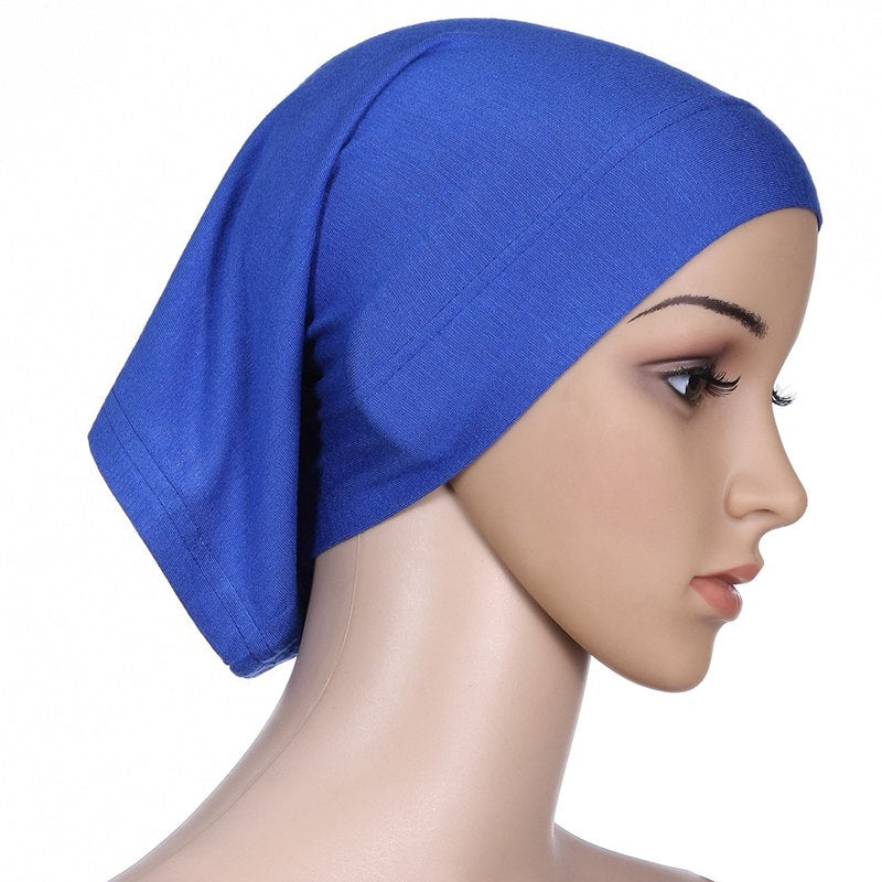 Muslim Women Mercerized Cotton Turban Hat Headwraps Hijab Caps
