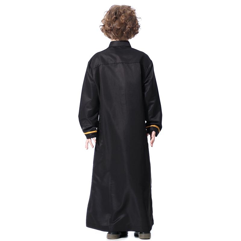 Vêtements pour enfants arabes du Moyen-Orient, robe à col montant, thobes pour garçons