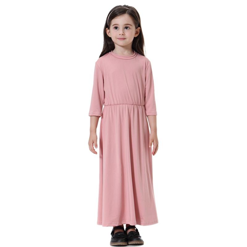 Young Girls Abaya Middle East Arab Clothing Kids School Wear