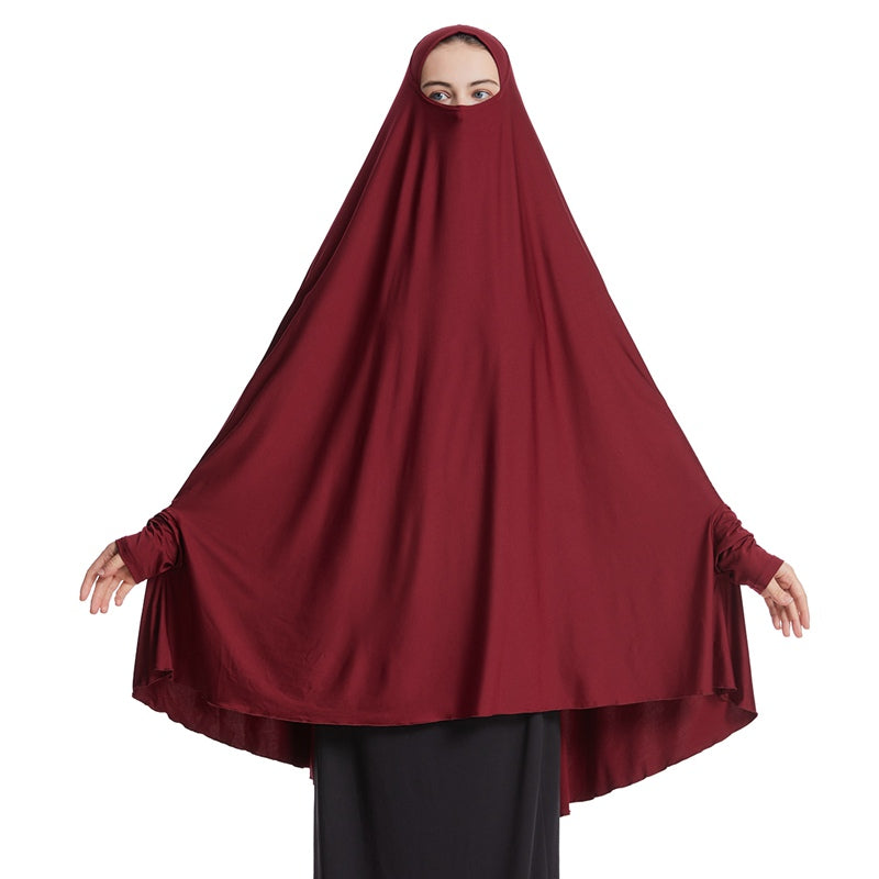 Jilbab à manches, 10 options de couleurs