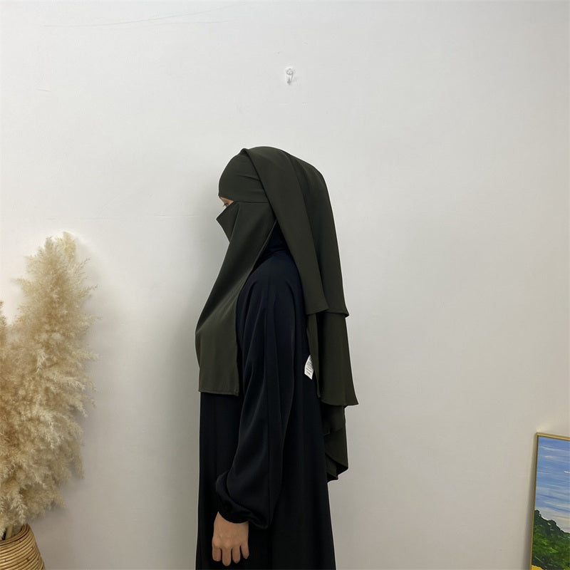 Ensemble de niqab Nida Khimar, 14 couleurs au choix, pour femmes musulmanes
