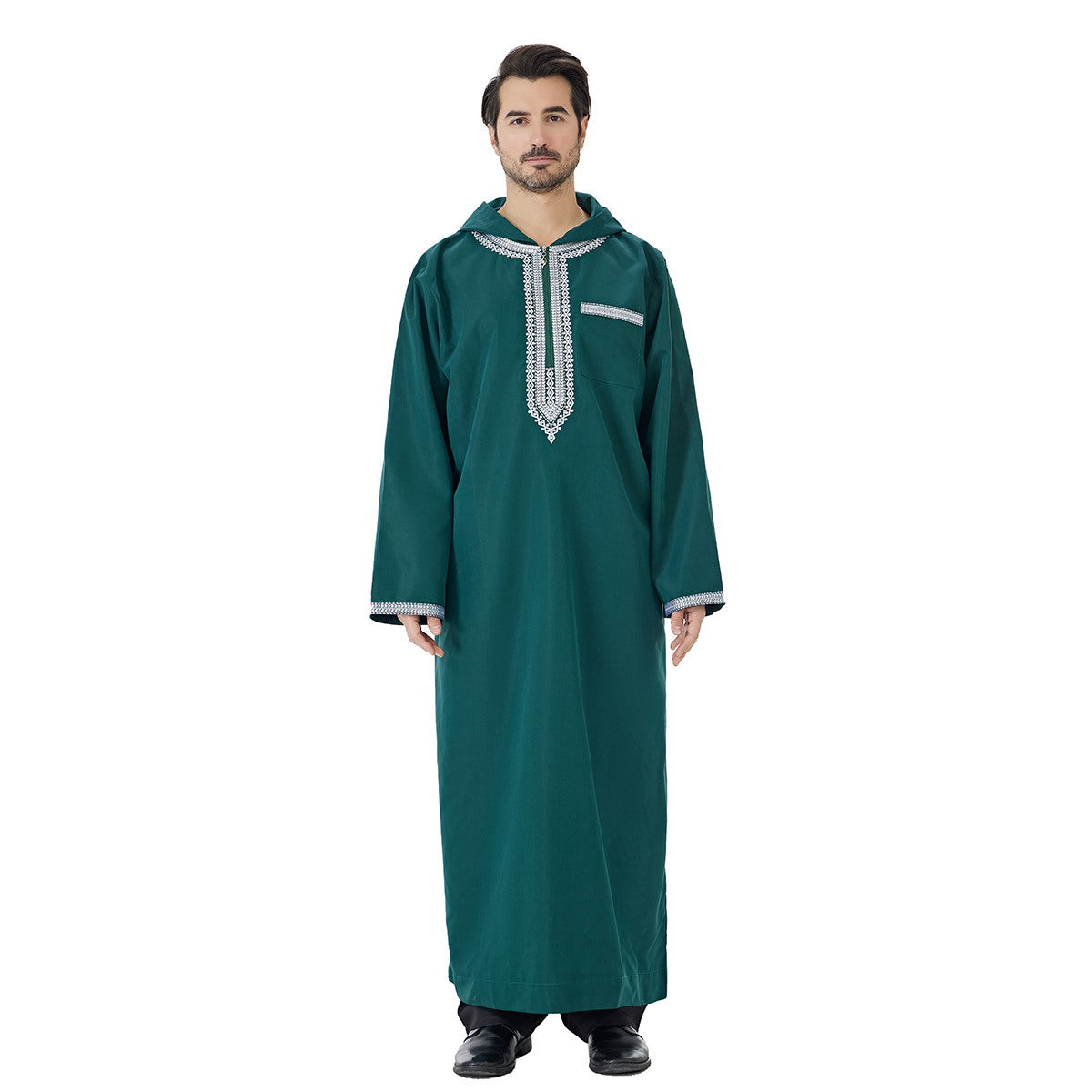 Arabic Hooded Thobe Islamic Muslim Jubba Djellaba For Men #26T847