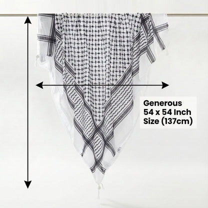 Authentic Printed Palestinian Keffiyeh Scarf Arab Shemagh Traditional Kuffiyeh Head Neck Wrap For Men and Women