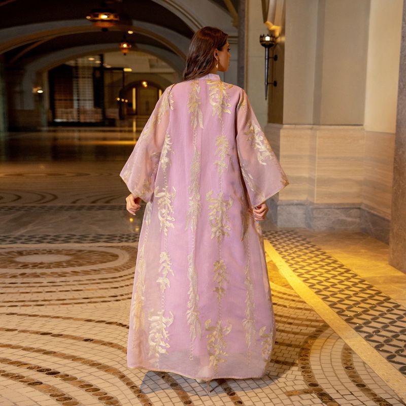 Caftan de luxe pour l'Aïd, robe caftan Jalabiya avec paillettes brodées