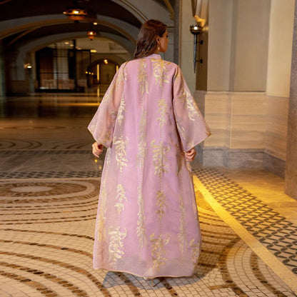 Caftan de luxe pour l'Aïd, robe caftan Jalabiya avec paillettes brodées