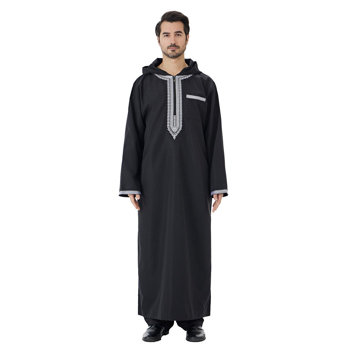 Arabic Hooded Thobe Islamic Muslim Jubba Djellaba For Men #26T847