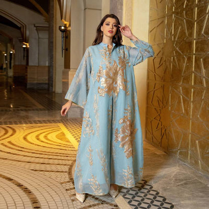 Caftan de luxe pour l'Aïd, robe caftan Jalabiya avec paillettes brodées