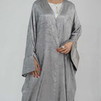 Robe Abaya ouverte en cardigan - Tissu bronzant