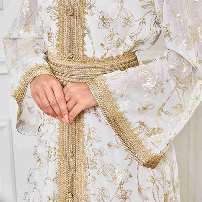 Robe de l'Aïd pour femmes arabes du Moyen-Orient, caftan bronzant
