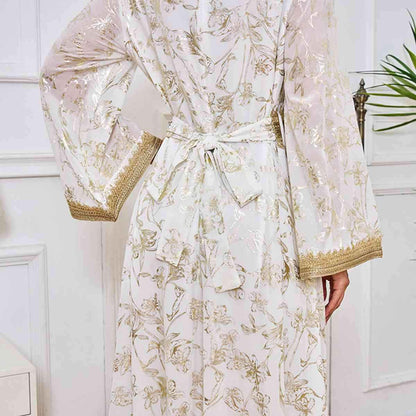 Robe de l'Aïd pour femmes arabes du Moyen-Orient, caftan bronzant