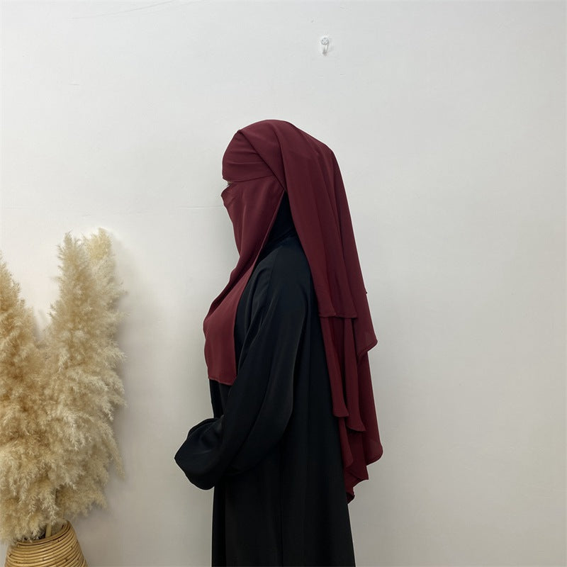 Ensemble de niqab Nida Khimar, 14 couleurs au choix, pour femmes musulmanes
