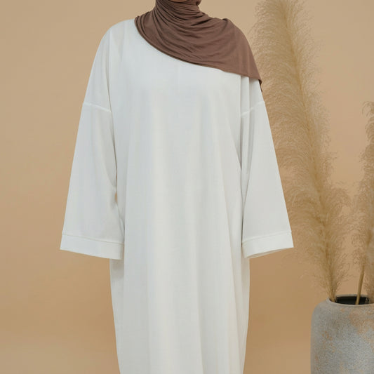 Robe Abaya en velours côtelé épais avec poche pour l'hiver et l'automne #24926
