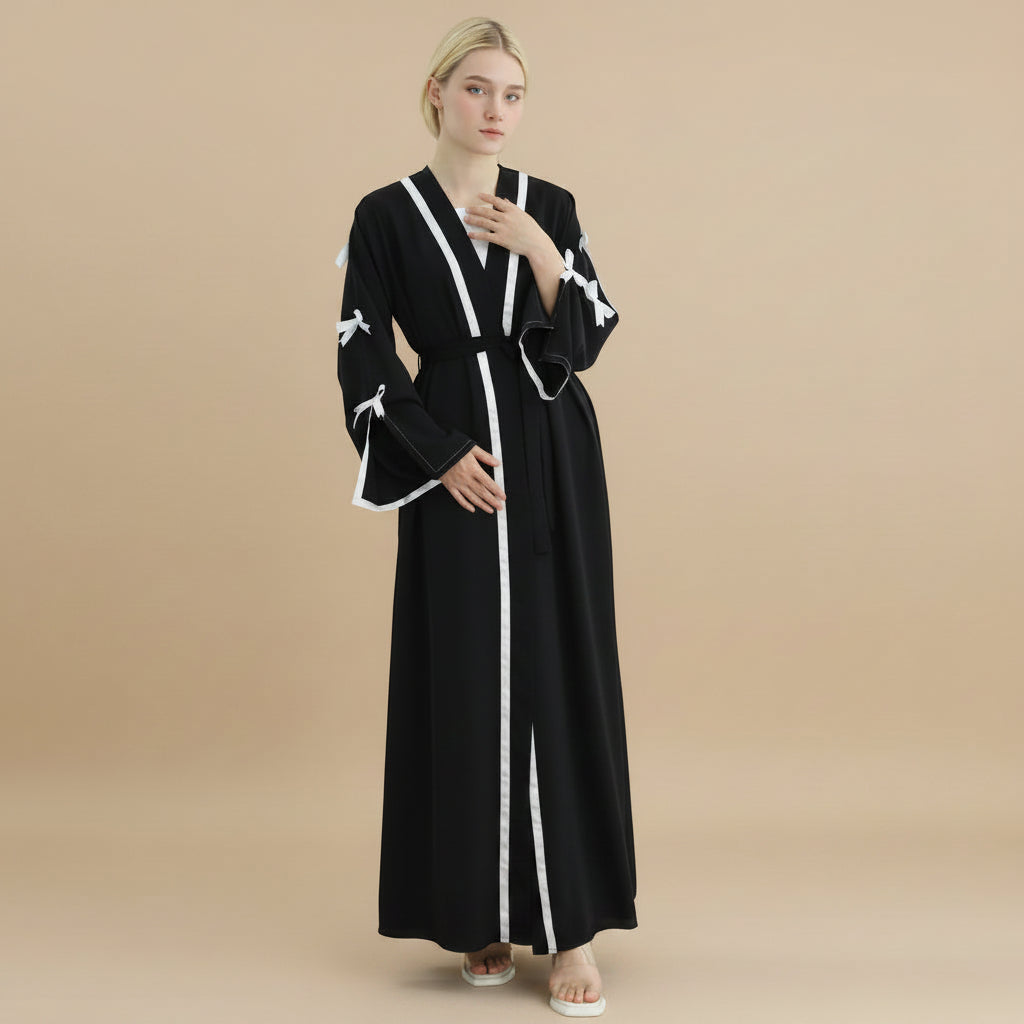 Robe Abaya ouverte Nida Bows #251033