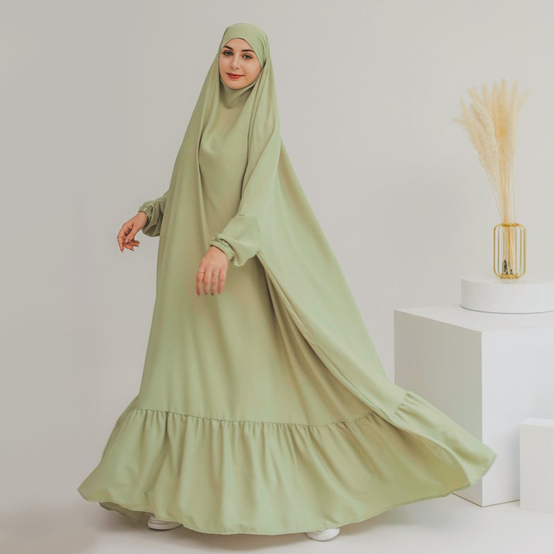 Robe longue de prière Nida, robe abaya à enfiler, jilbab