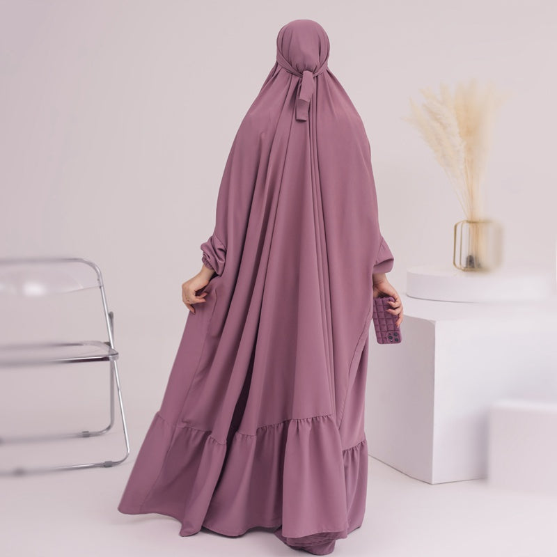 Robe longue de prière Nida, robe abaya à enfiler, jilbab