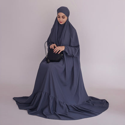 Robe longue de prière Nida, robe abaya à enfiler, jilbab