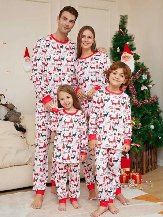 Pyjamas de Noël assortis pour toute la famille, imprimés rennes
