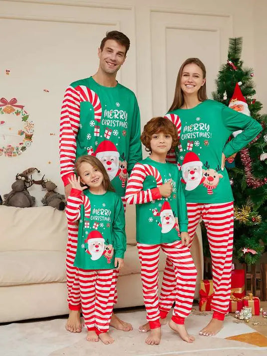 Ensemble pyjama familial assorti Père Noël de Noël