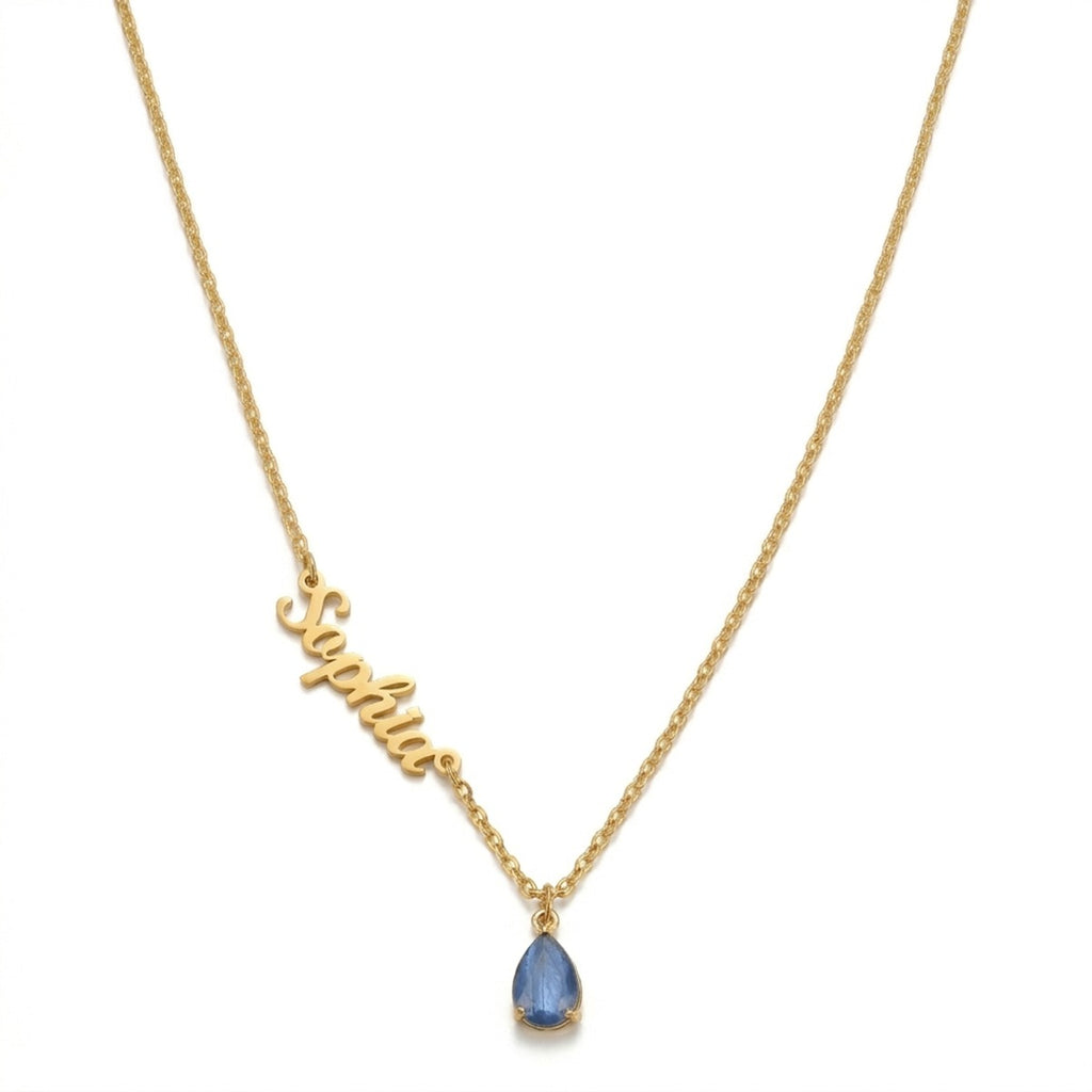 Personalized Birthstone Name Necklace #QX06