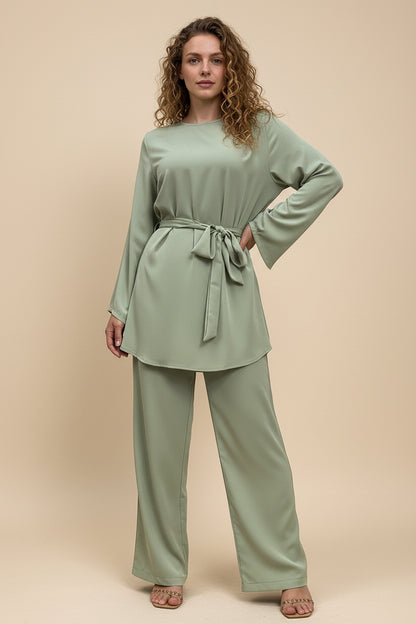 Ensemble de costume 2 pièces pour femmes musulmanes, vêtements de bureau, haut et pantalon