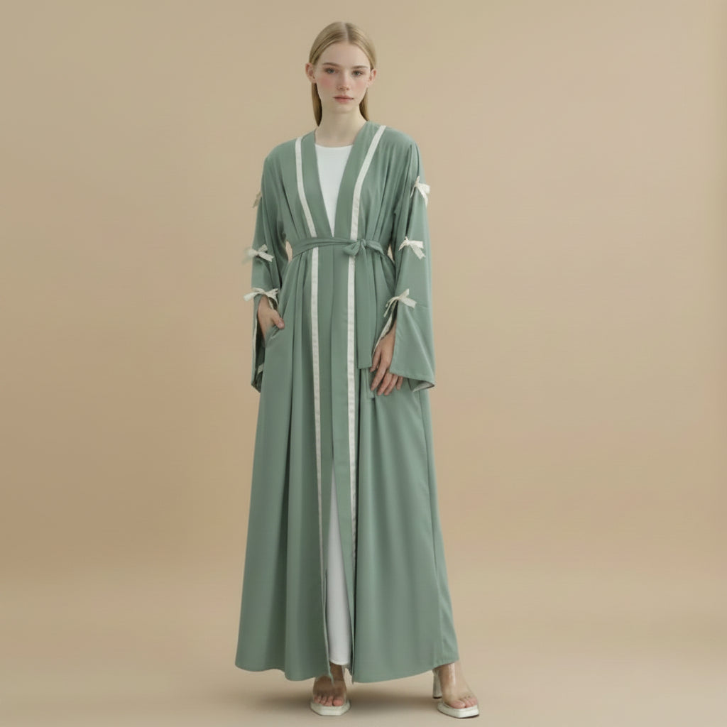 Robe Abaya ouverte Nida Bows #251033