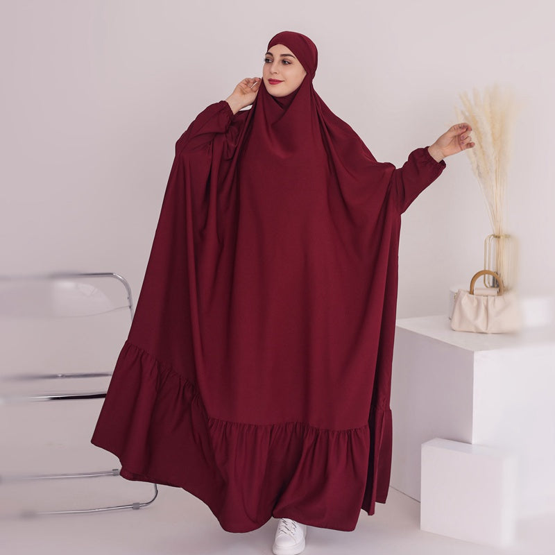Robe longue de prière Nida, robe abaya à enfiler, jilbab