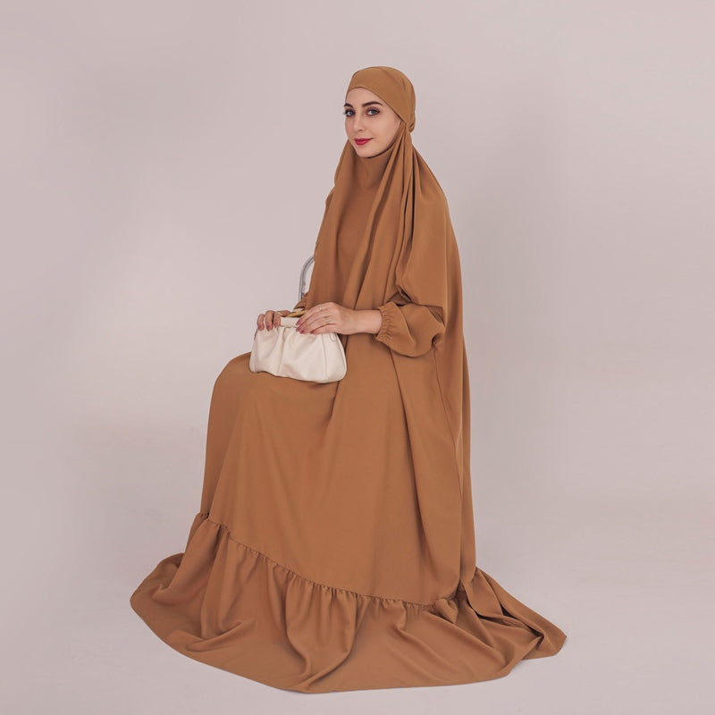 Robe longue de prière Nida, robe abaya à enfiler, jilbab