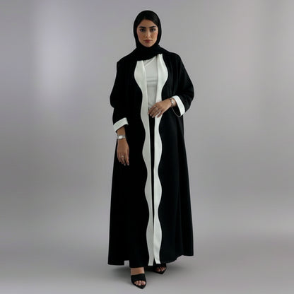Robe Abaya ouverte style cardigan arabe de Dubaï #25220
