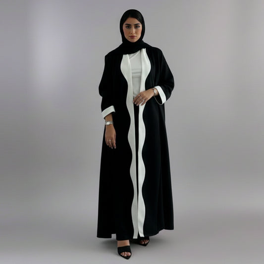Robe Abaya ouverte style cardigan arabe de Dubaï #25220