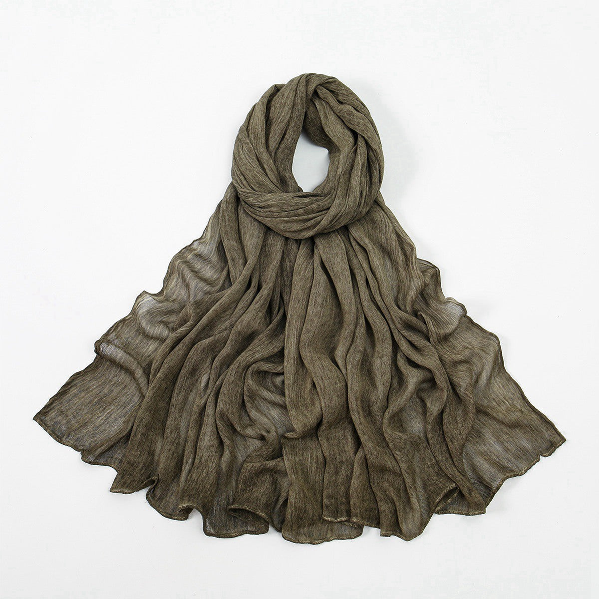Muslim Women Rayon Textured Hijab Scarf #26VE089