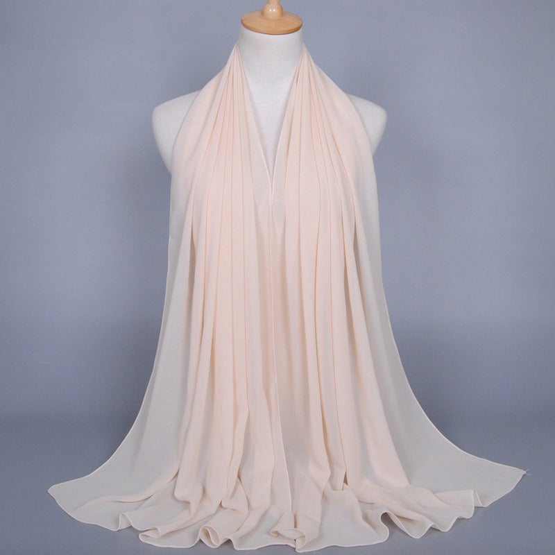 Foulard hijab en mousseline de soie pour femmes musulmanes