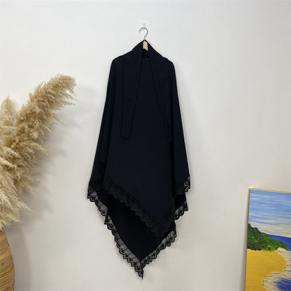 Khimar long en dentelle Nida, 13 couleurs au choix, pour femmes arabes du Moyen-Orient