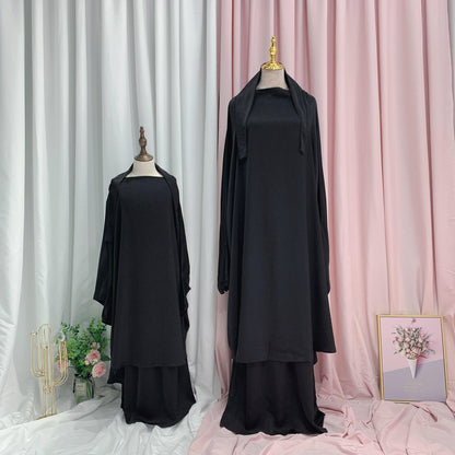 Robe de prière pour femmes musulmanes, jilbab, tenues assorties mère et fille