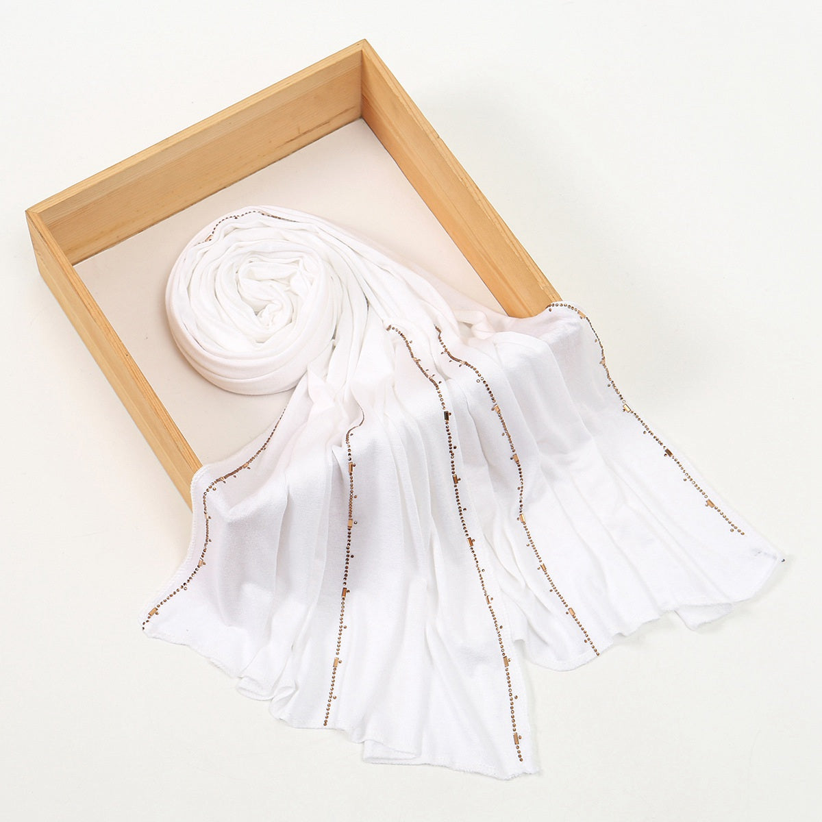 Muslim Women Hotfix Rhinestones Modal Hijab Scarf #26YW365